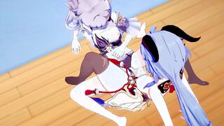 Genshin Impact Hentai Yuri - Ganyu & Kequing hardsex