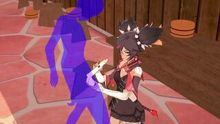 Genshin Impact Hentai - Xinyan jerk off & sucking dick