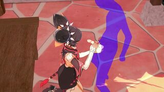 Genshin Impact Hentai - Xinyan jerk off & sucking dick