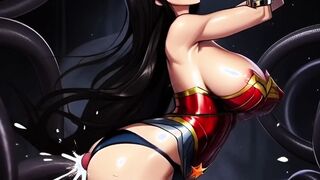 Big Titty Wonder Woman Does Battle With Tentacle Monster