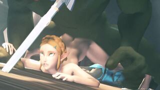 Princess Zelda gets dominated & screwed by monster Ganon