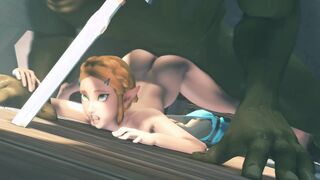 Princess Zelda gets dominated & screwed by monster Ganon
