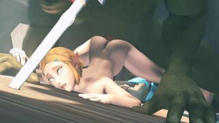 Princess Zelda gets dominated & screwed by monster Ganon