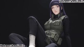 Naruto Shippuden hentai ams animation - Hinata Hyuga big tits blow job hentai by amscomic