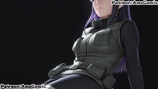 Naruto Shippuden hentai ams animation - Hinata Hyuga big tits blow job hentai by amscomic