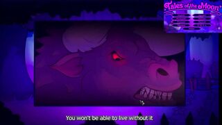 Her face reflects ecstasy as her vagina is stretched by the Minotaur's enormous cock, and her body can't stop shaking fr