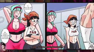 Pan and Bra in a Hot Sleepover: Pan Gets Turned on by Watching Vegeta and Bulma Fucking and Masturba