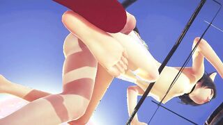 Hentai Uncensored 3D - Kitty playing with sex toy & bareback
