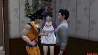 Videl Massages her Father-in-law Goku Fucked in front of his Cuckold Husband Dragon Ball Parody Hentai