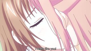 Confession... 4 - Busty hentai teen lesbian licks wet yuri pussy