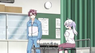 Weak Teacher 2 (ecchi anime) - Busty anime teacher takes a shower after embarrassing day