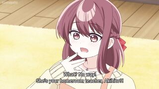 Weak Teacher 2 (ecchi anime) - Busty anime teacher takes a shower after embarrassing day