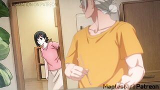 Sakamoto Days Taro bangs his lingerie wearing wife Aoi doggy style in anime sex