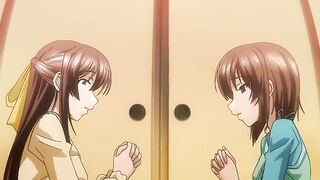 Shin Ringetsu 2 - Two knocked up anime teens work on a cock together