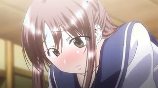 Shin Ringetsu 2 - Two knocked up anime teens work on a cock together