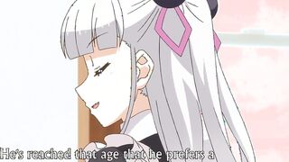 Testament of Sister New Devil OVA - Petite succubus with banana fucks cute hentai teen on bed