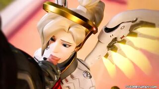 Compilation of the hottest D.va, Widowmaker, and Mercy fuck scenes
