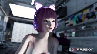 Catgirl Io gets her tight 3D ass fucked hard on nexus 3