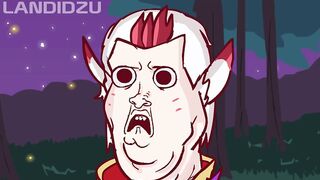 Funny cartoon parody where hot elf girls get their freak on