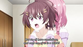 Super HxEros (uncensored) 3 - Ecchi - Hero rescues anime teen from shower mishap