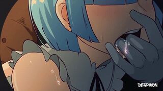 Implications - Sexy fantasy girls have rough implied cartoon sex