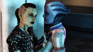Blue Star 1 - Space girl licking and finger the asshole of a blue alien