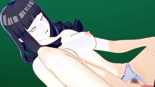 Naruto fucks Hinata's tight pussy for the first time in the bathroom