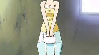 Busty alien catgirl sprouts ears as she orgasms from a hard creampie