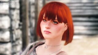 Redhead Tavern Girl Dances Slutty For Money - 3D Animation