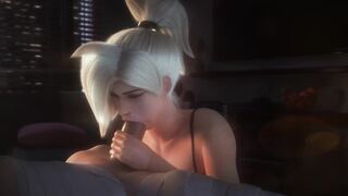 Hot doctor Mercy nurses her patient with a blowjob and cowgirl fuck