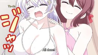 Weak Teacher 5 (ecchi anime) - Busty anime teacher tries on sexy bikinis