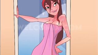The Nasty Home Toon - Getting A Sunburn Part 02: Towel Dame Helps In Kitchen (Welcomix Manga porn Porno Comics)