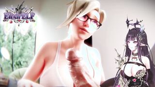 Tea Time With D.Va & Mercy - Overwatch Threesome Hentai