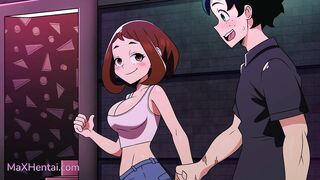 Uraraka x Deku: Accidental Pussy Creampie on the First Date (Anime Hentai)