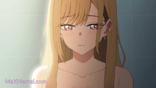 Kitagawa X Gojo Kun: Unexpected Bathroom Sex with Horny Blonde Stepsis (Cartoon)