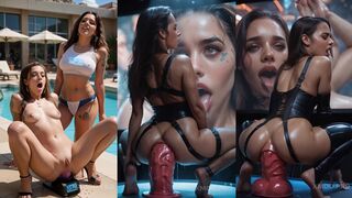 Hot AI Generated Huge Dildos for Petite Asses - Sexy Anal Play PMV Compilation Porn