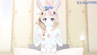 Omaru Polka (White College Bikini) and I have heavy fuck-a-thon at the Spa. - Hololive VTuber Manga porn