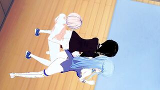 KonoSuba Aqua & Fubuki - Koikatsu Three-way THREE DIMENSIONAL Anime Manga porn