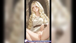 Blond Anime Manga porn Lady in White Robes Gets Romped Rock hard Outdoors. Ai Generated!