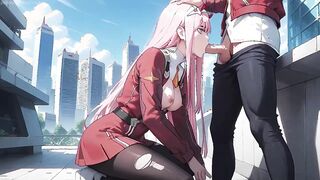 Zero 2 Anime Gal Rooftop Hook-up - Sizzling Manga porn