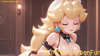 Supah mario galaxy Coffee Maid manga porn Adult cartoon - Goddess Peach Coffee Maid Deepthroat Job Palm Job for her lord Anime porn toon by xxtoonfun