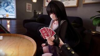 Noche de juegos termina en 3 con dos tetonas anime 3 dimensional, porn manga porn three dimensional de dos jovencitas en un three con una gran polla