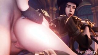 League of Legends Caitlyn Got Ganked From Behind