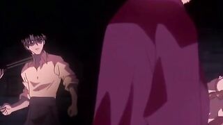 The Kawarazaki Household 2 ep4 - Tied up and gagged hentai woman is doubled fucked by dildos