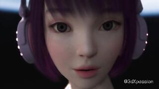 Neon Dreams: Catgirl - Cute japanese catgirl gets fucked on space station