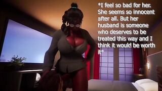 Cuckold Honeymoon 1 - Busty virgin newlywed cheating with 3D futanari with BBC