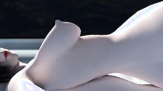 Hot japanese robot gives a 3D blowjob on orbital space station