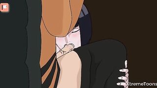 Naruto slams his big cock in Hinata's eager cartoon milf pussy at his office