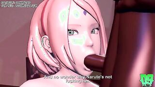 Sakura and Hinata Get Drunk and Get Gangbanged by Villagers in 3D orgy