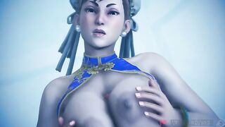 Chun Li uses her 3D big tits and round ass to milk dry a throbbing cock